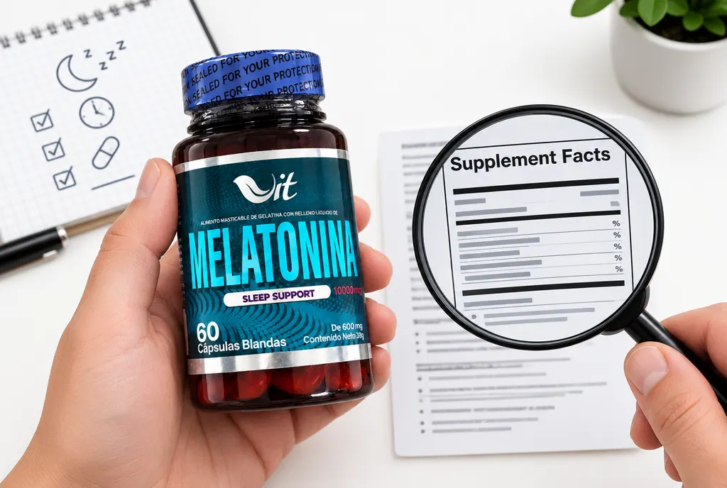 Cómo leer la dosis de melatonina en la etiqueta: 3 mg, 5 mg o 10 mg